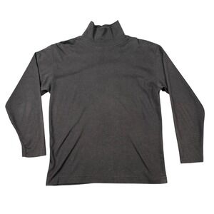 Vintage Outback Red Mock Neck Long Sleeve Shirt Faded Black Single Stitch Medium